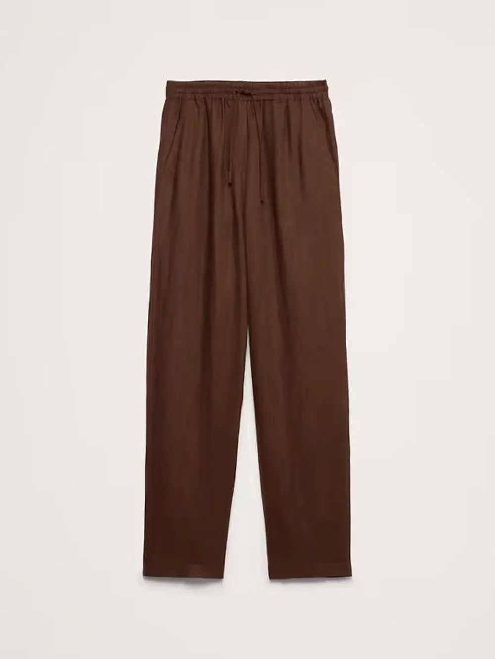 Banana Republic Getaway Straight Leg Linen Pant Reddish Brown #875078